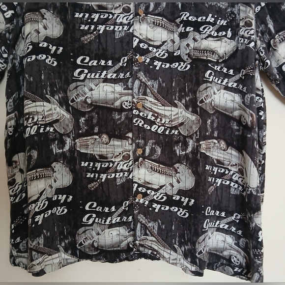 Men's George Cars & Guitars Button Down Shirt - Picture 4 of 6